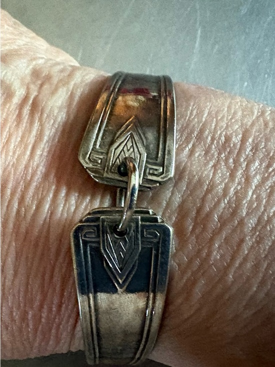 Jewelry - Sterling Silver Art Deco Link Bracelet - Silver